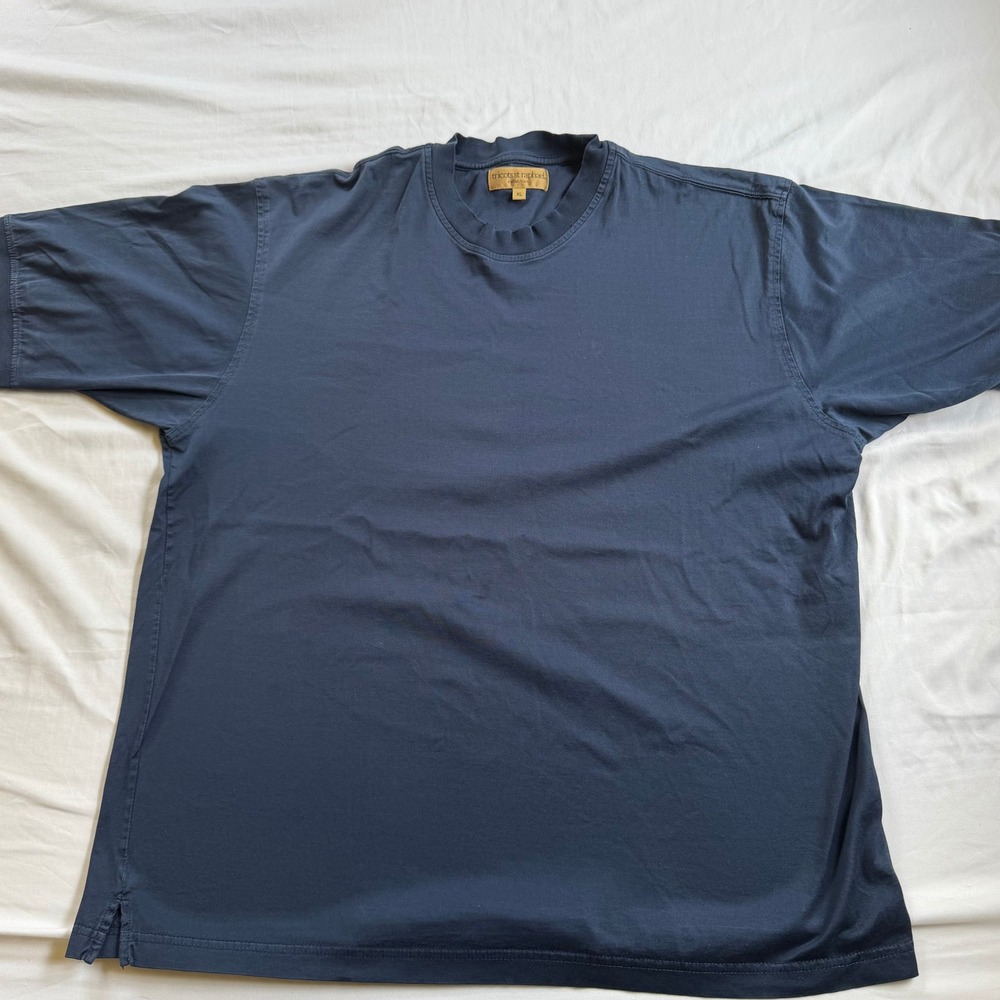 Tricots St Raphael Vintage Mens XL Navy Blue  Cotton Crew Neck T-Shirt Turkey